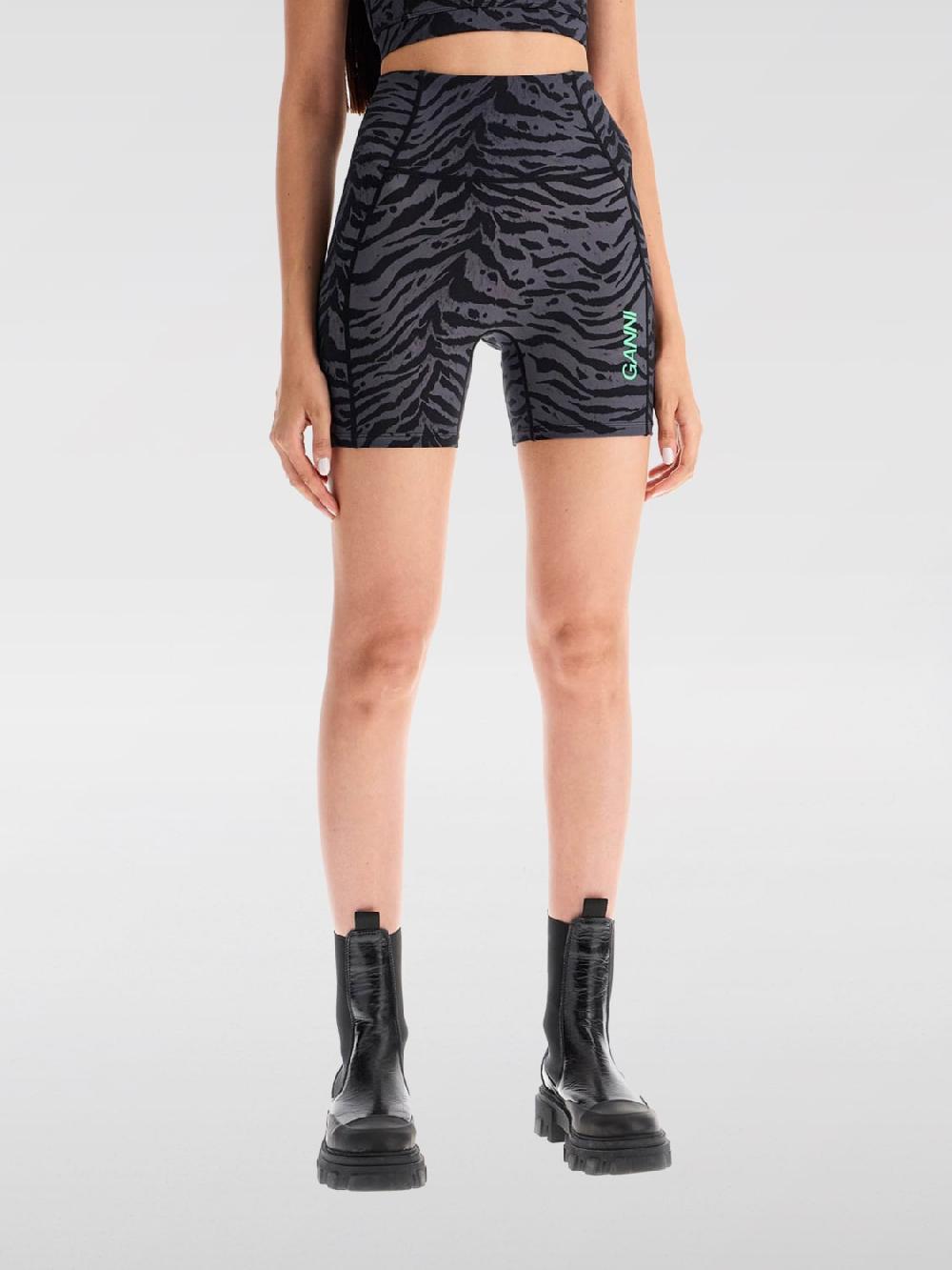 Giglio Pantaloncino Ganni in tessuto tecnico elasticizzato