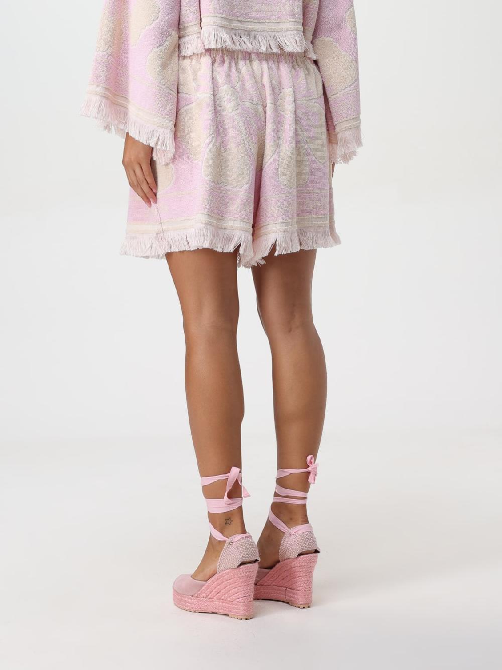 Giglio Pantaloncino Zimmermann In Spugna Di Cotone Con Motivo Floreale Jacquard