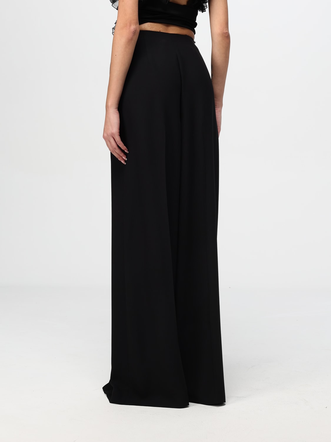 Giglio Pantalone Alberta Ferretti In Misto Viscosa Plissè