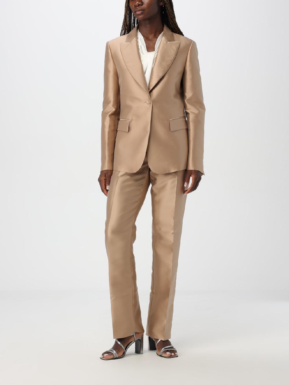 Giglio Pantalone Alberta Ferretti In Raso Di Misto Seta
