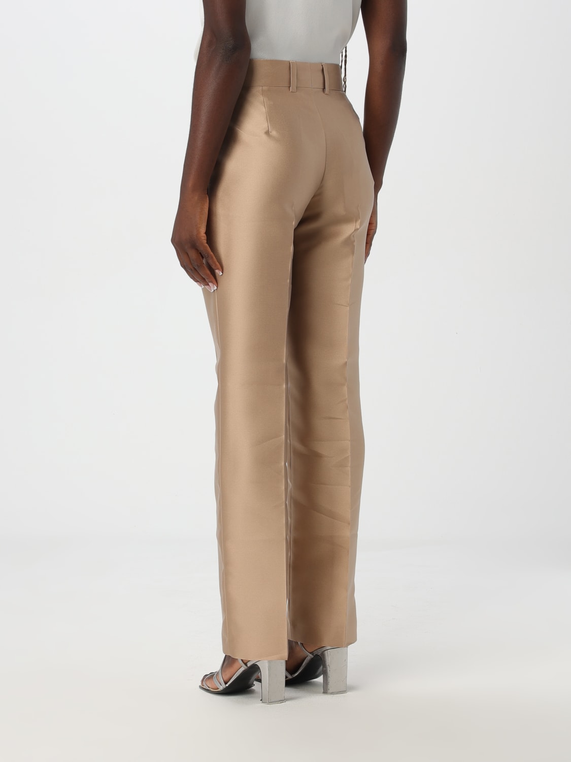Giglio Pantalone Alberta Ferretti In Raso Di Misto Seta