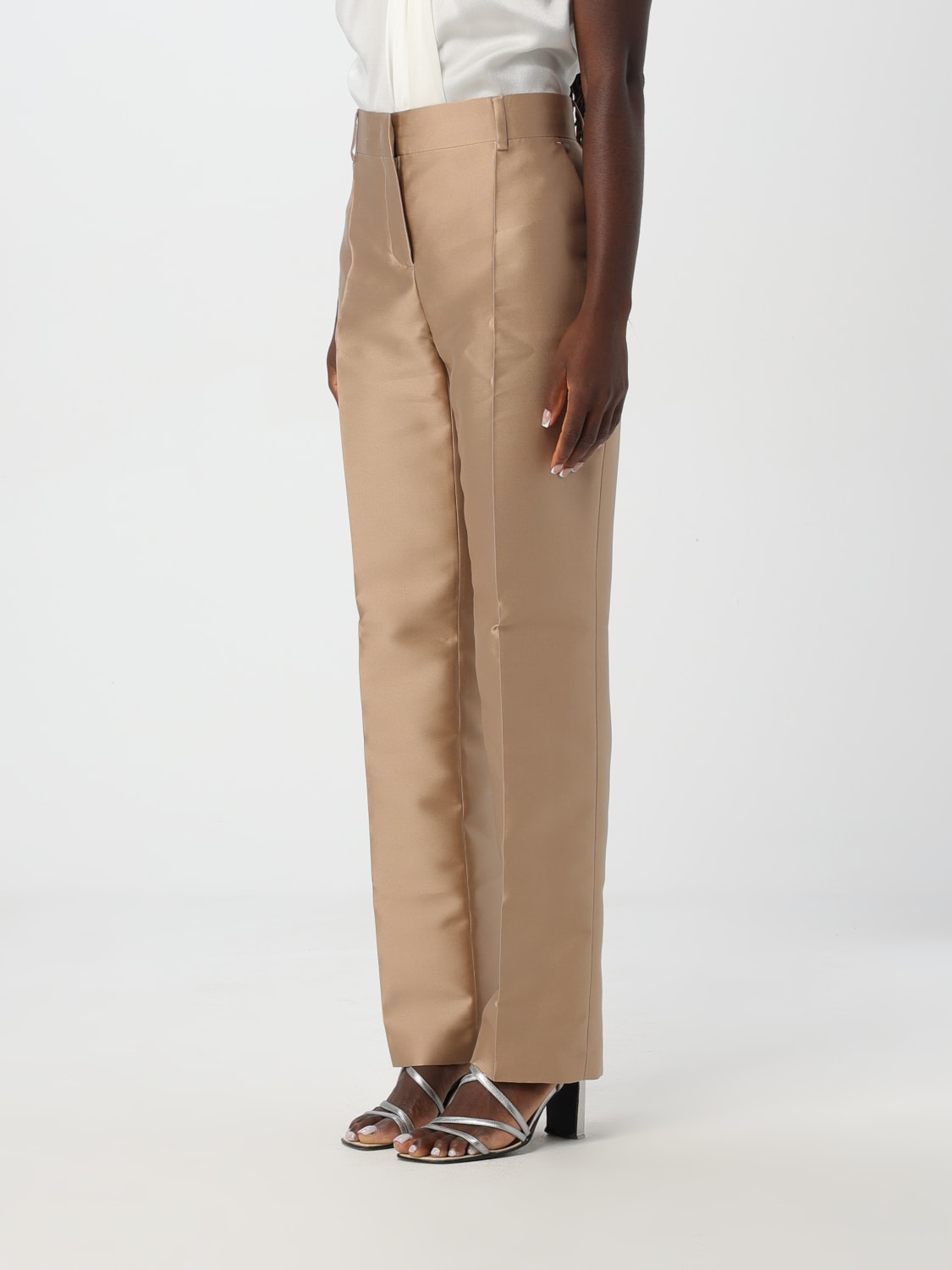 Giglio Pantalone Alberta Ferretti In Raso Di Misto Seta