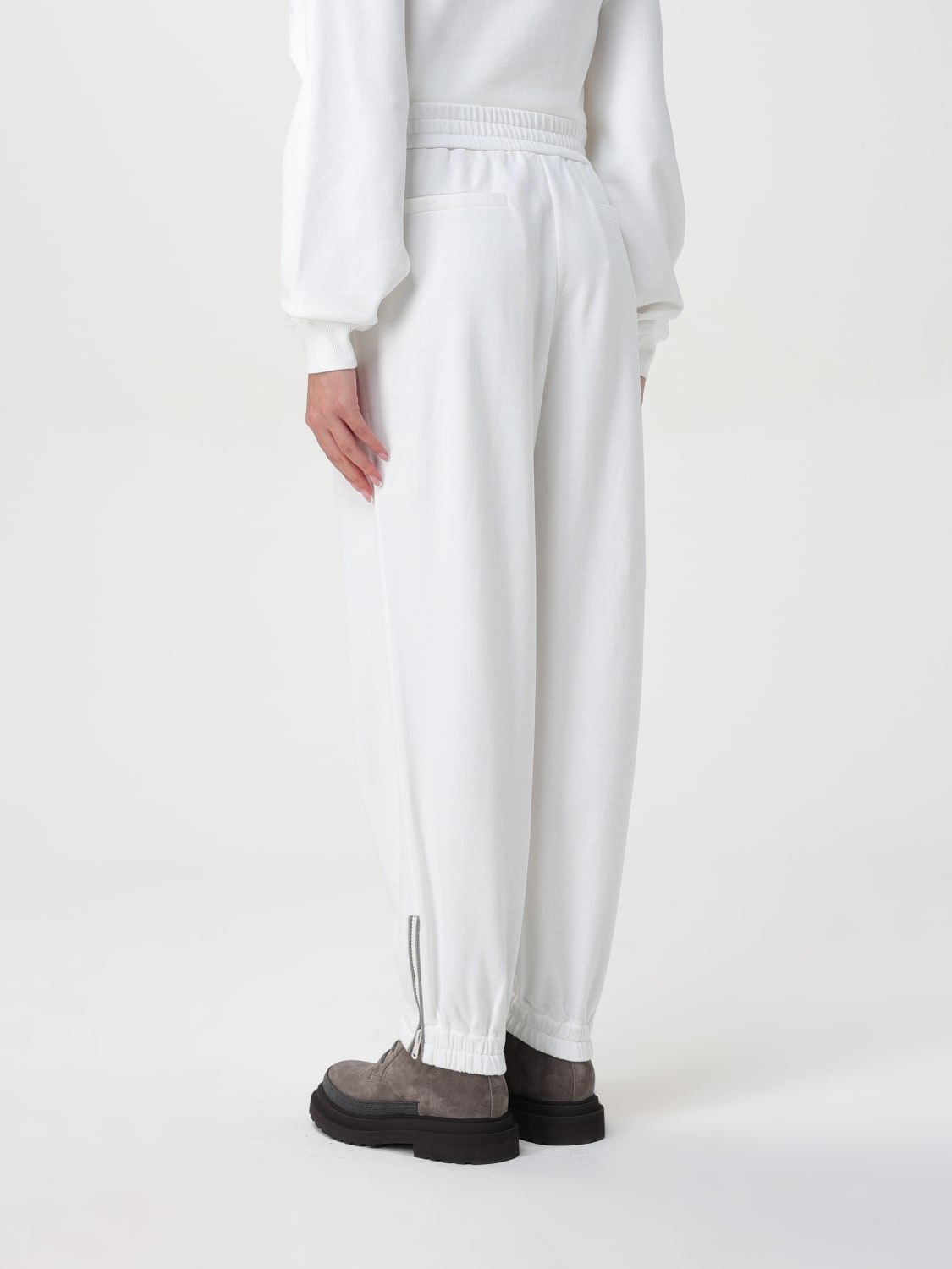 Giglio Pantalone Brunello Cucinelli In Cotone Con Monile