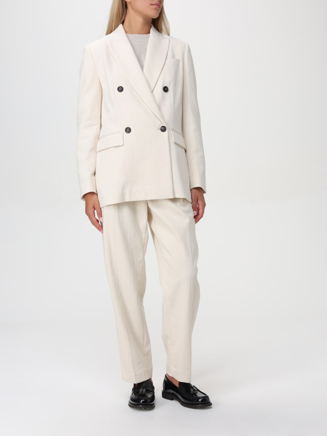 Giglio Pantalone Brunello Cucinelli In Lana E Cotone