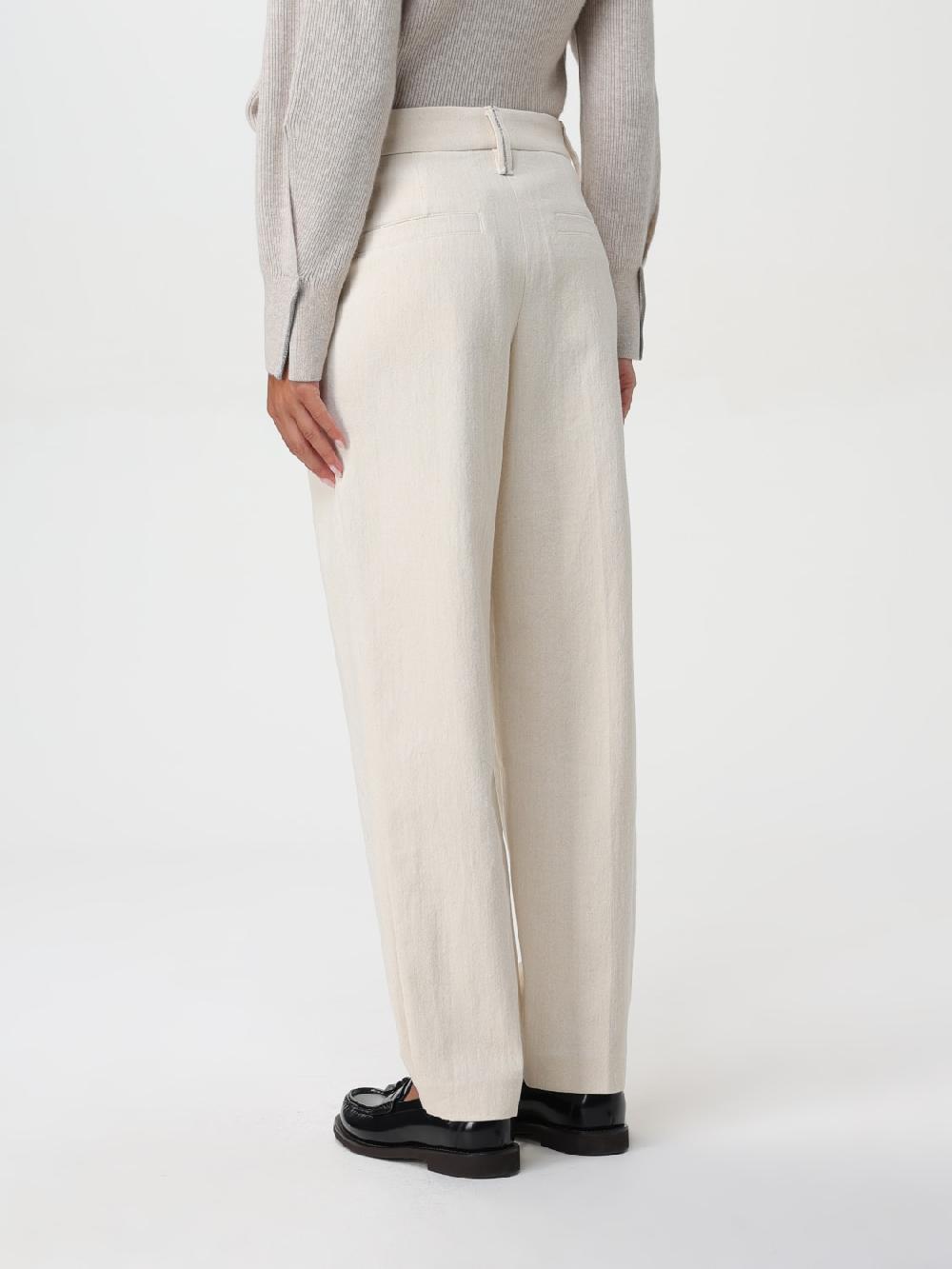 Giglio Pantalone Brunello Cucinelli In Lana E Cotone