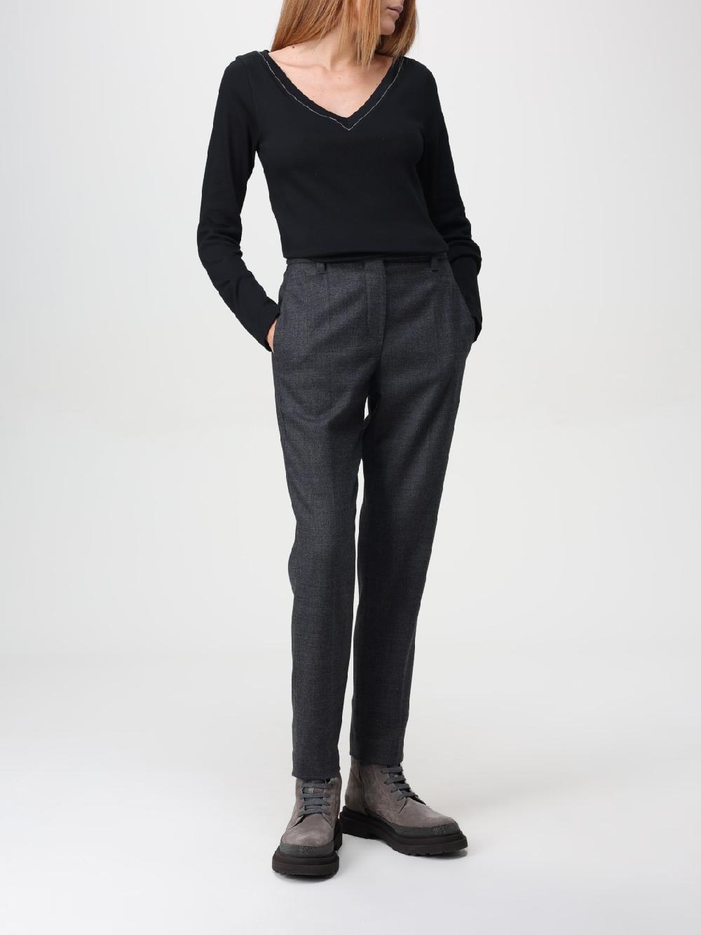 Giglio Pantalone Brunello Cucinelli In Lana Vergine