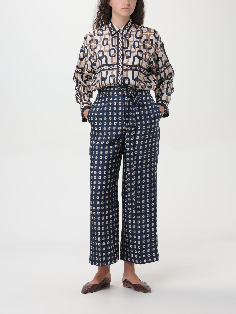 Giglio Pantalone Di Seta A Fantasia Geometrica 's Max Mara