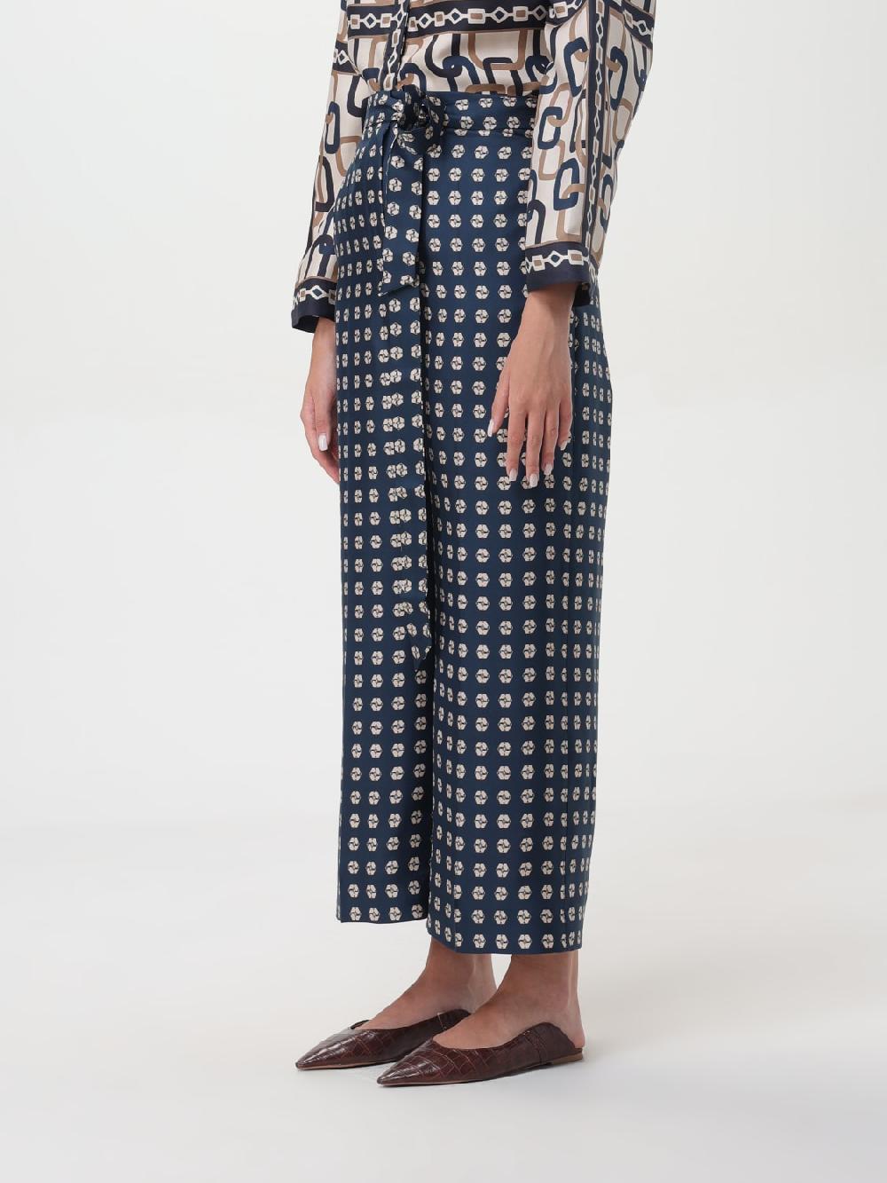 Giglio Pantalone Di Seta A Fantasia Geometrica 's Max Mara