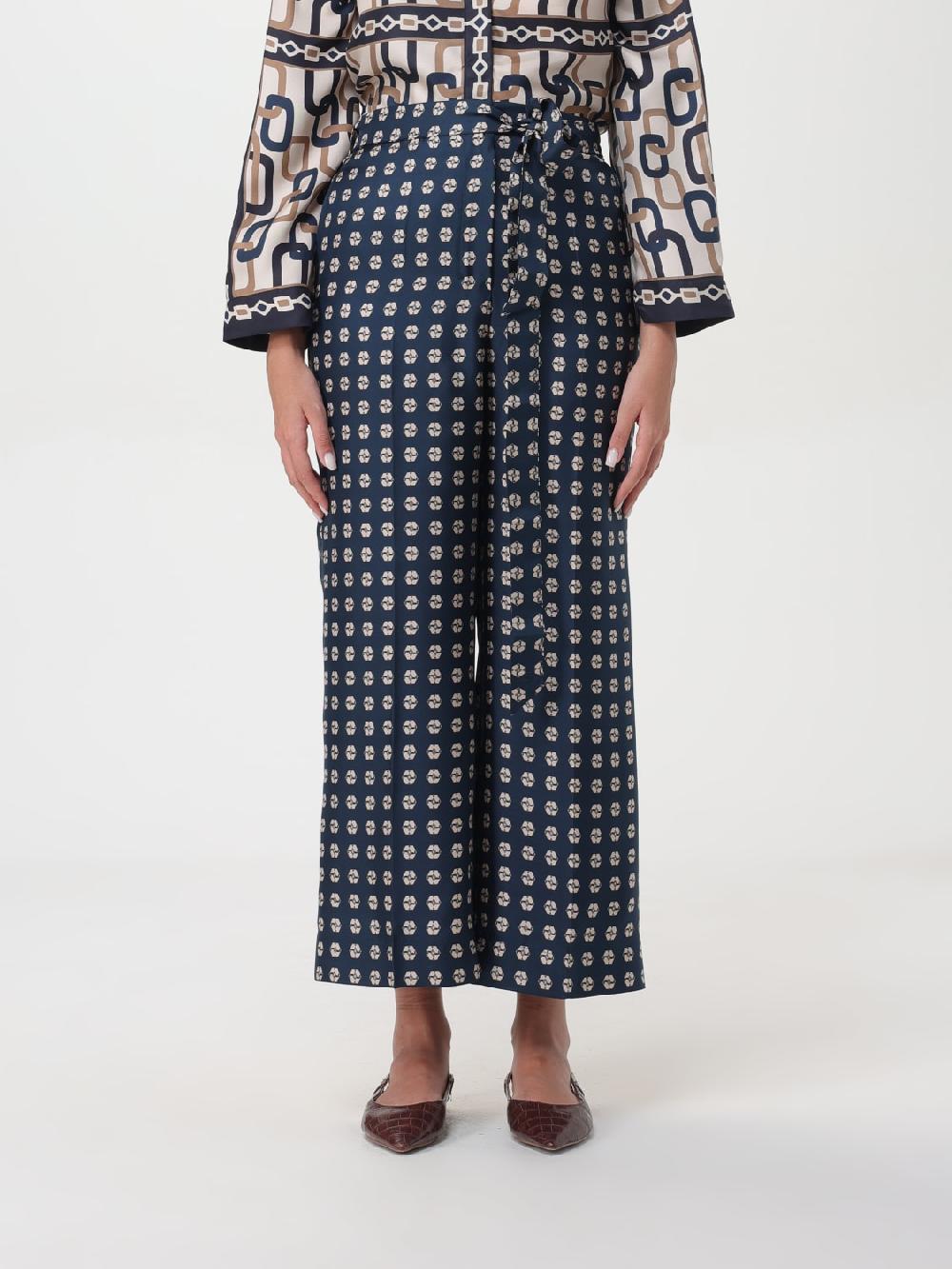 Giglio Pantalone di seta a fantasia geometrica 's Max Mara
