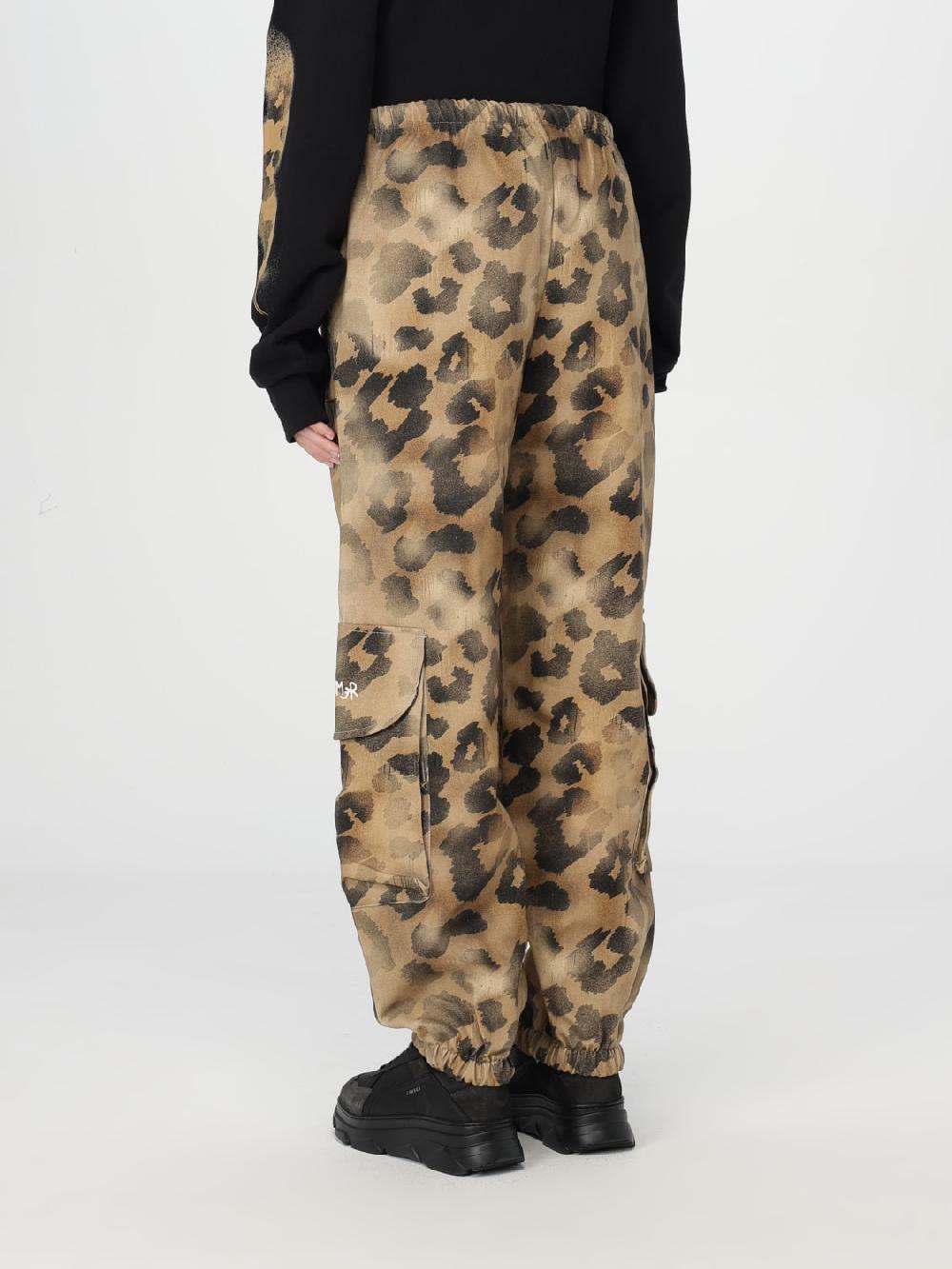 Giglio Pantalone Disclaimer In Cotone Stampa Animalier