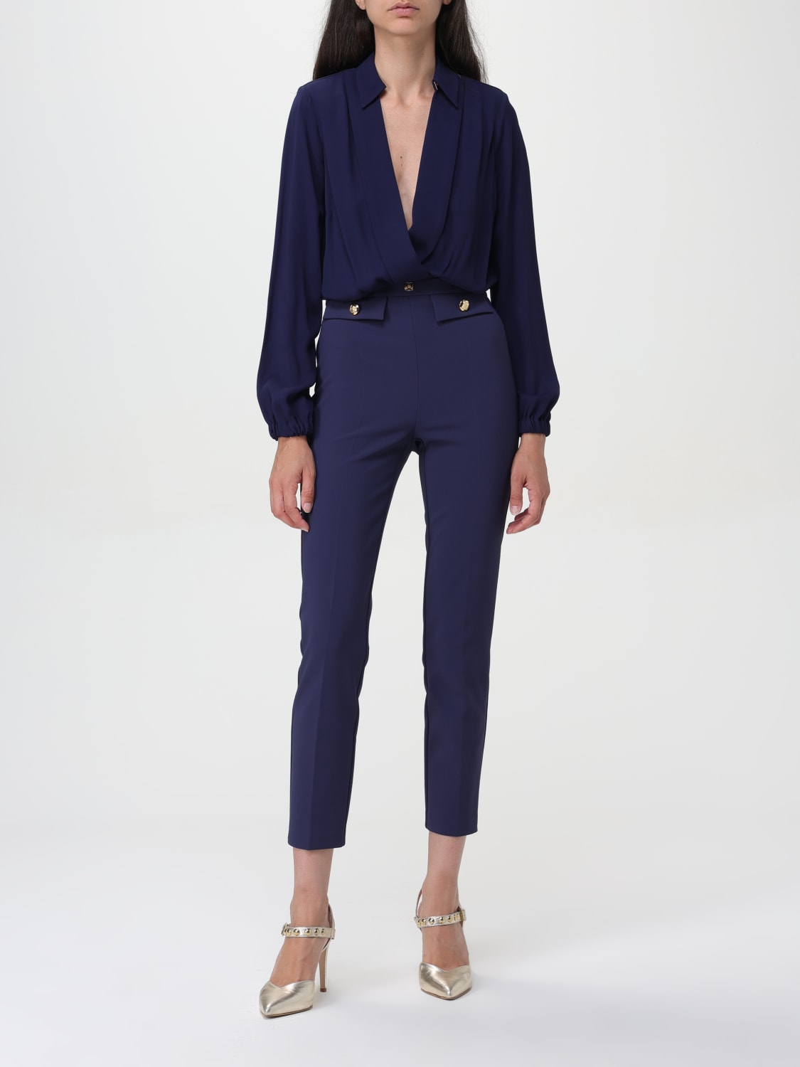 Giglio Pantalone Dritto In Crêpe Stretch Elisabetta Franchi