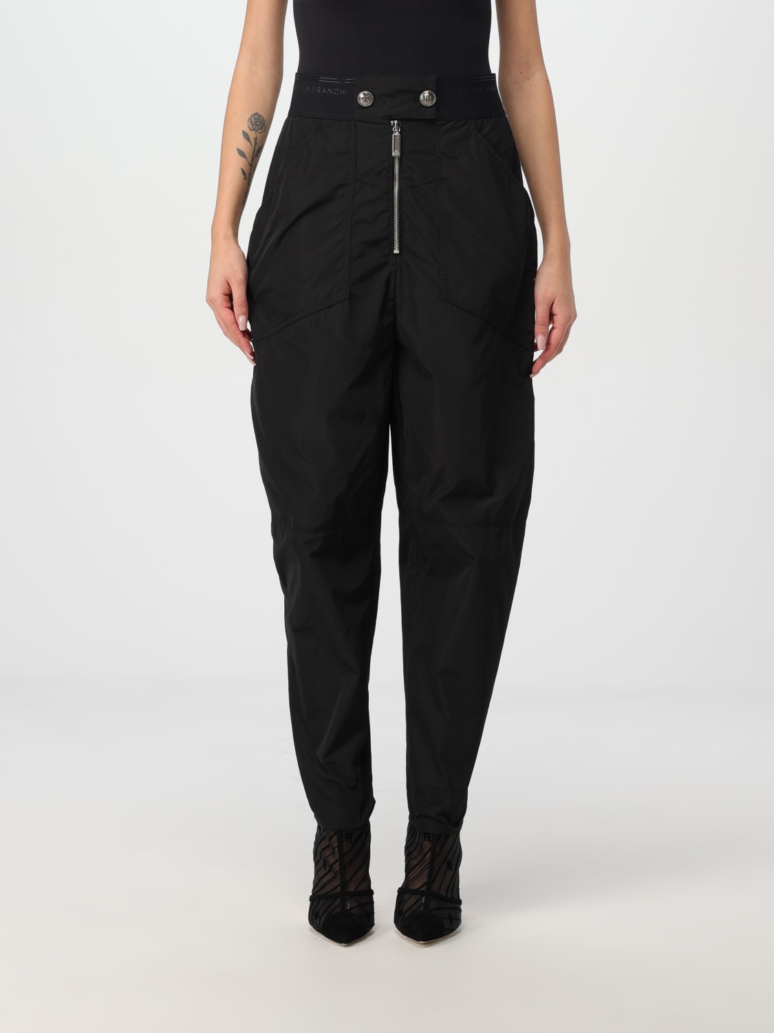 Giglio Pantalone Elisabetta Franchi in tessuto tecnico