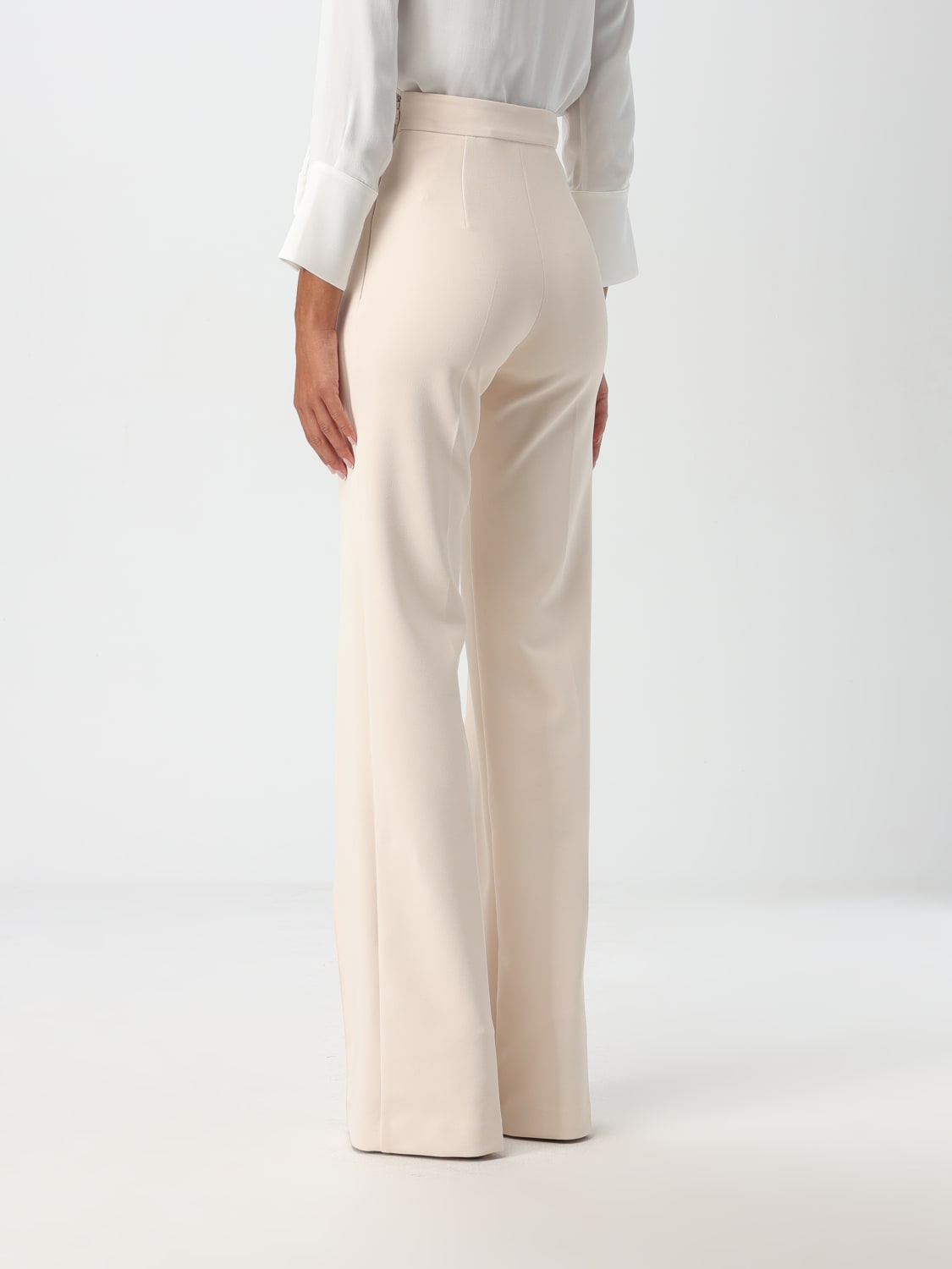Giglio Pantalone Elisabetta Franchi In Viscosa Con Cinta
