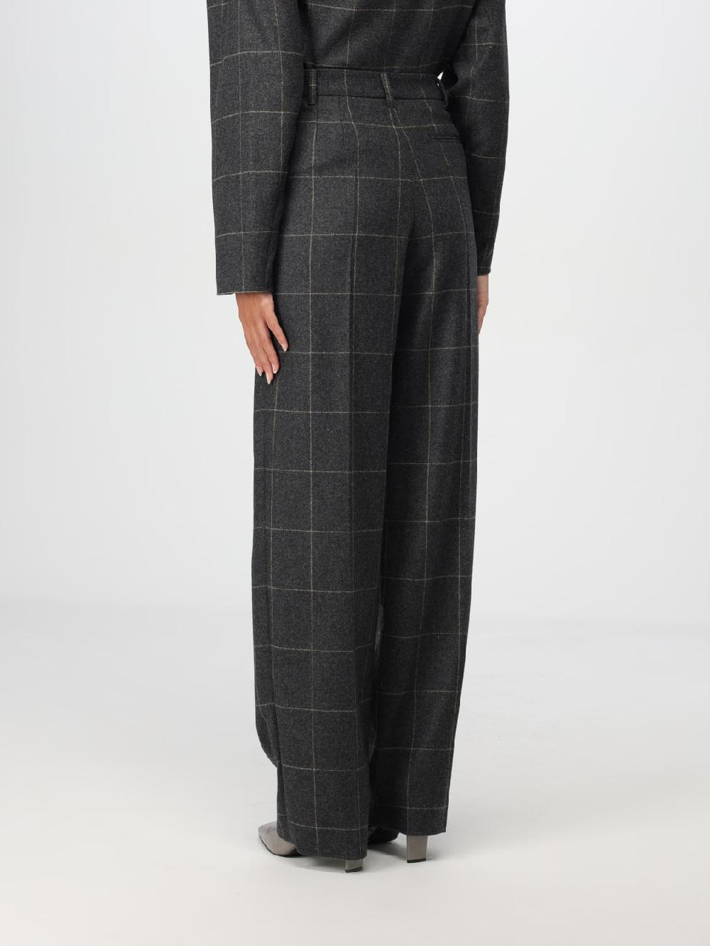 Giglio Pantalone Emporio Armani In Misto Lana Con Motivo A Quadri