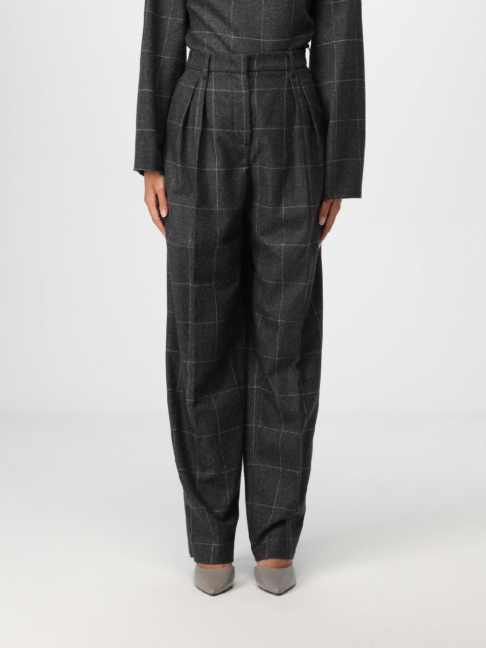 Giglio Pantalone Emporio Armani in misto lana con motivo a quadri