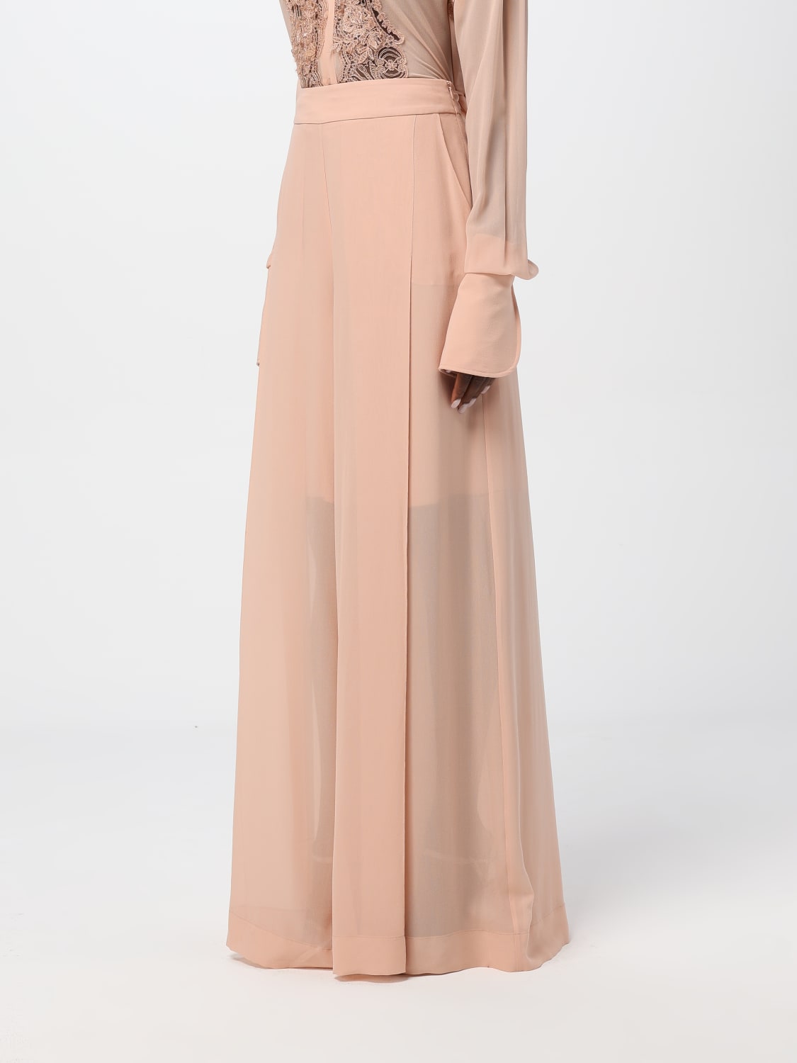Giglio Pantalone Ermanno Scervino In Chiffon Di Seta