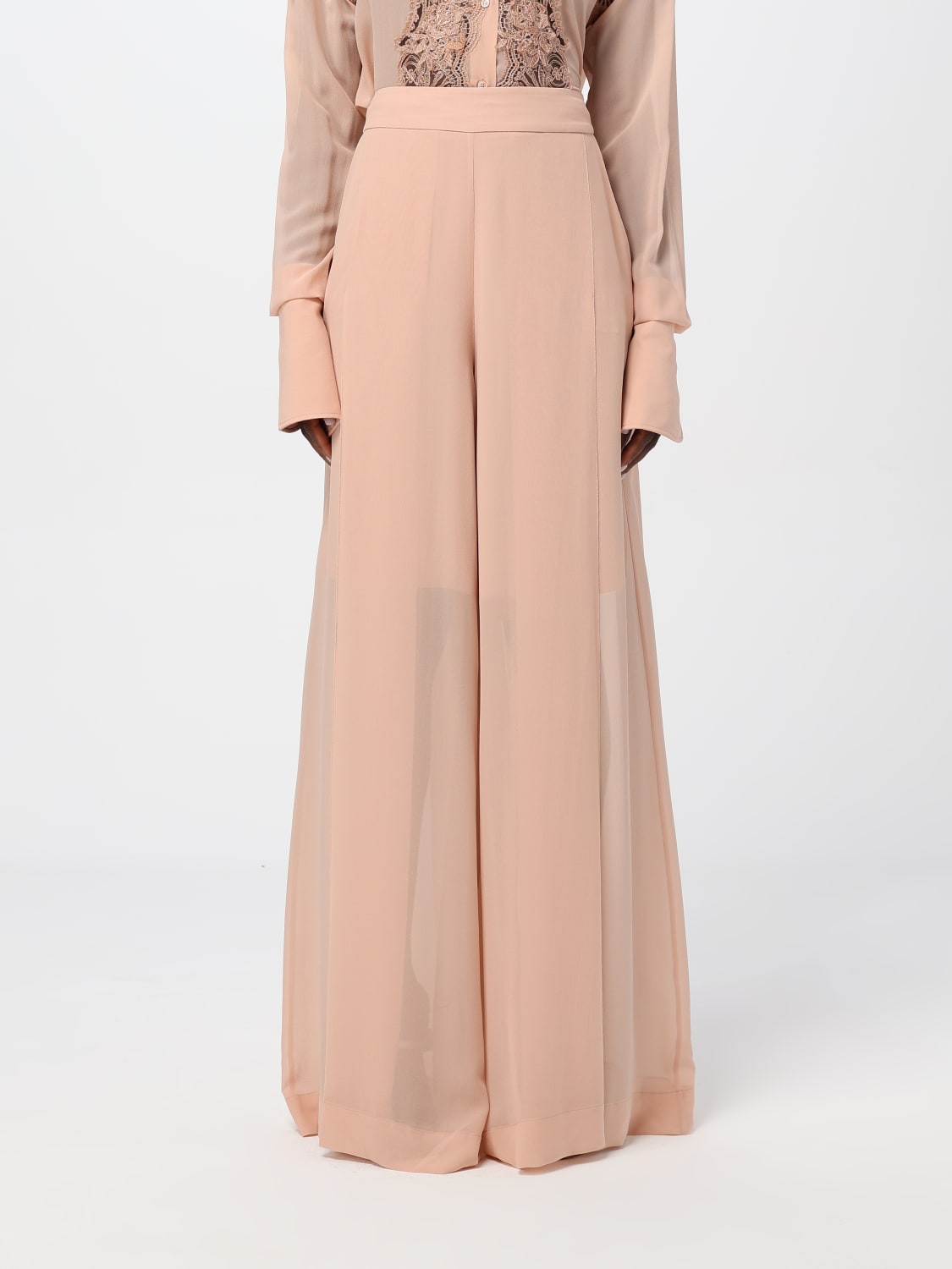 Giglio Pantalone Ermanno Scervino in chiffon di seta