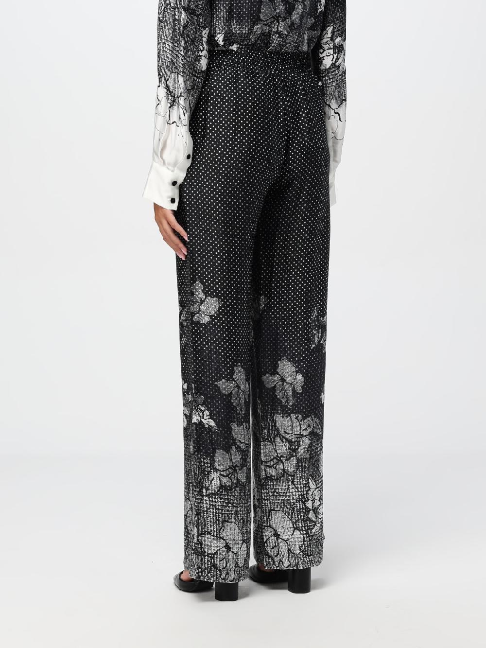 Giglio Pantalone Ermanno Scervino In Viscosa Con Motivo Floreale E Pois