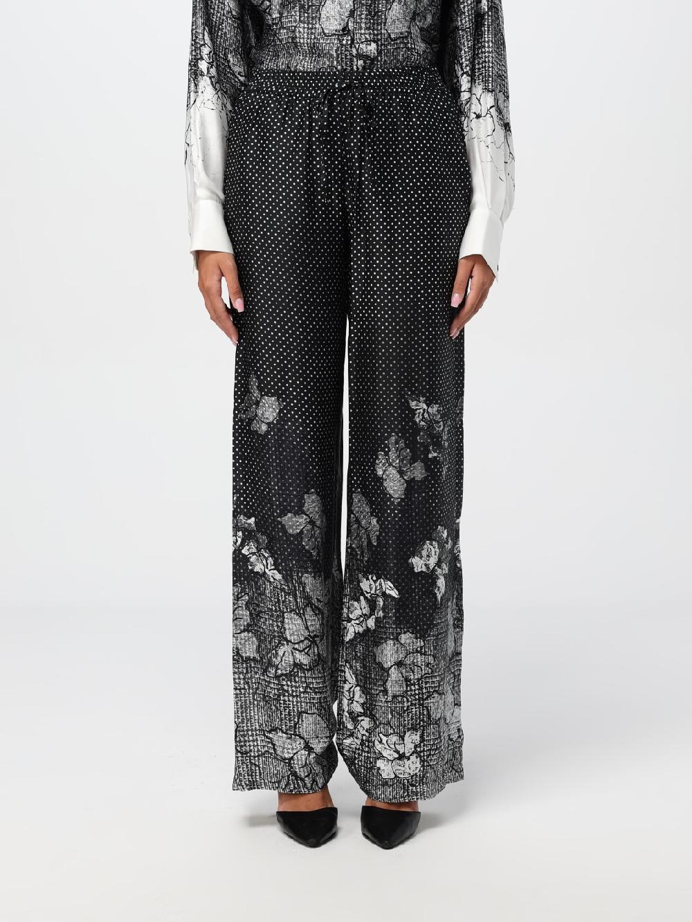 Giglio Pantalone Ermanno Scervino in viscosa con motivo floreale e pois