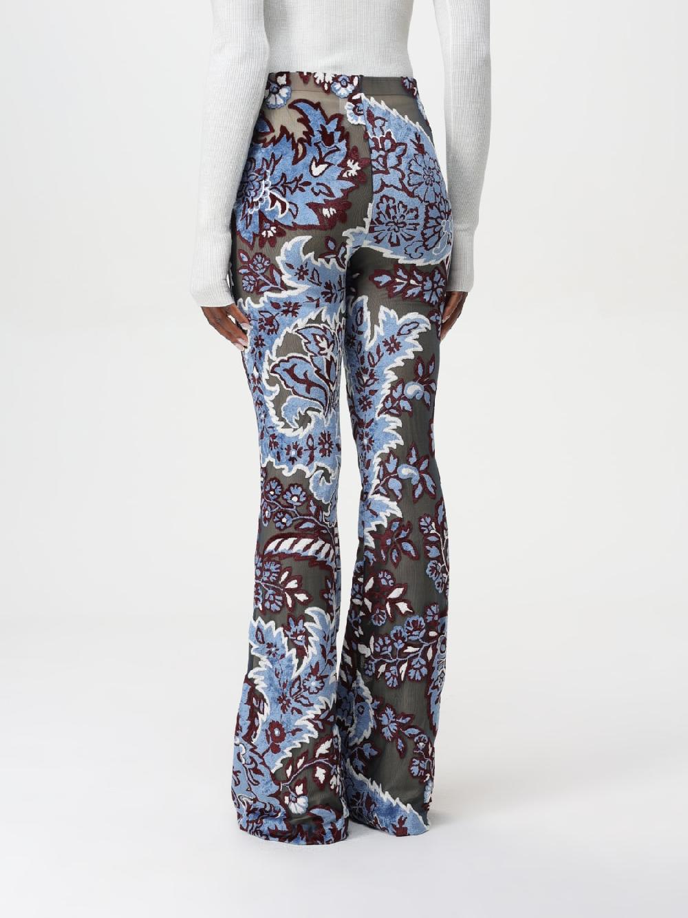 Giglio Pantalone Etro In Ciniglia Con Motivo Paisley All Over