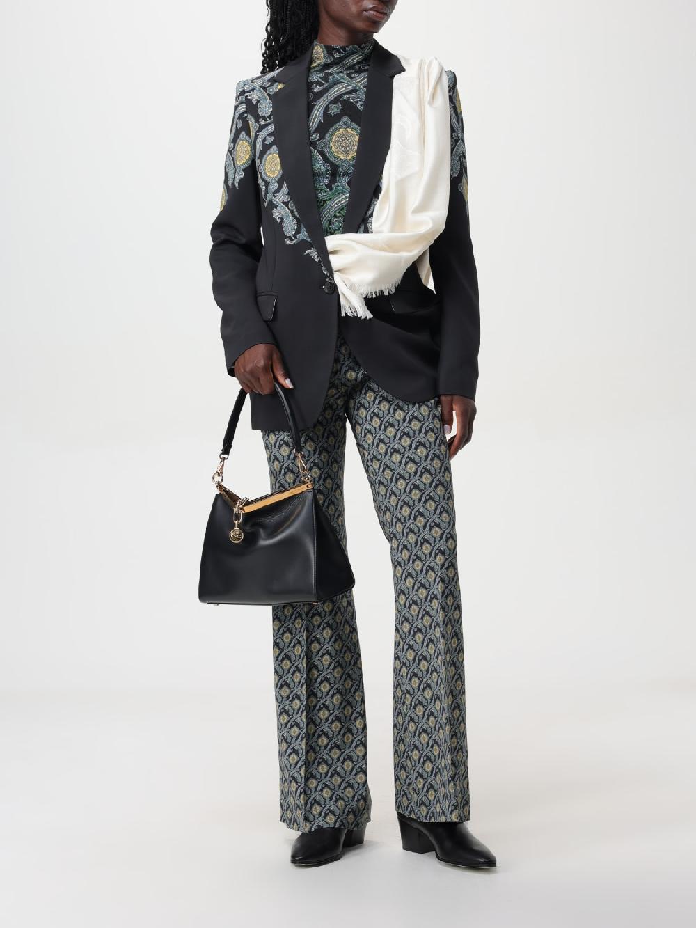 Giglio Pantalone Etro In Misto Cotone Con Motivo Jacquard