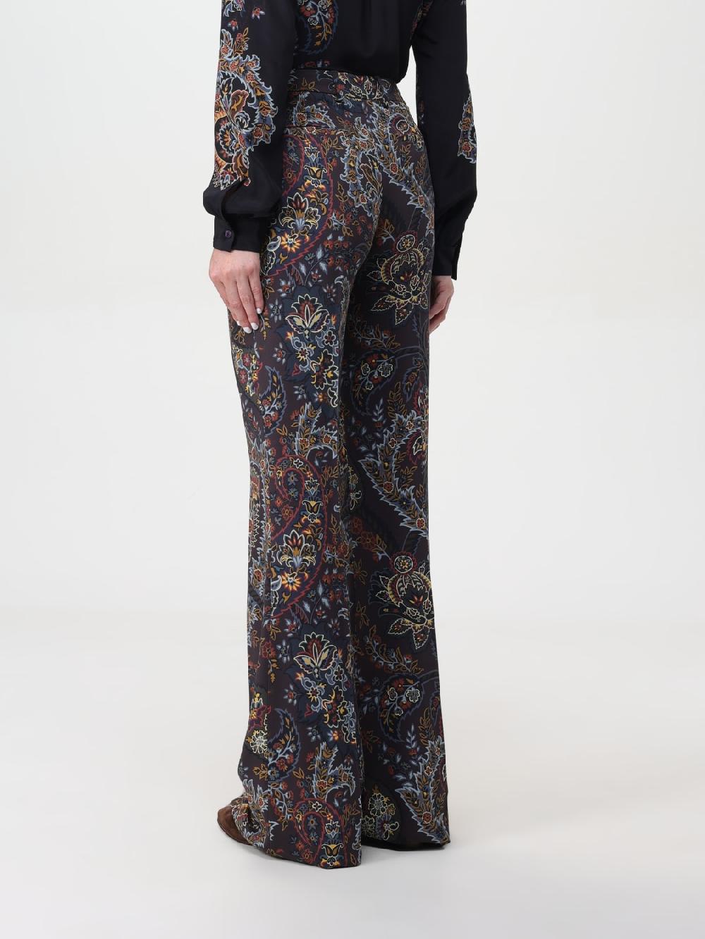 Giglio Pantalone Etro In Viscosa Con Stampa Paisley All Over