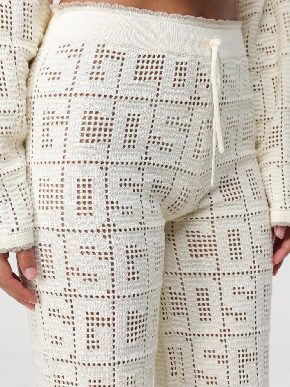 Giglio Pantalone GCDS In Misto Cotone Con Logo All Over
