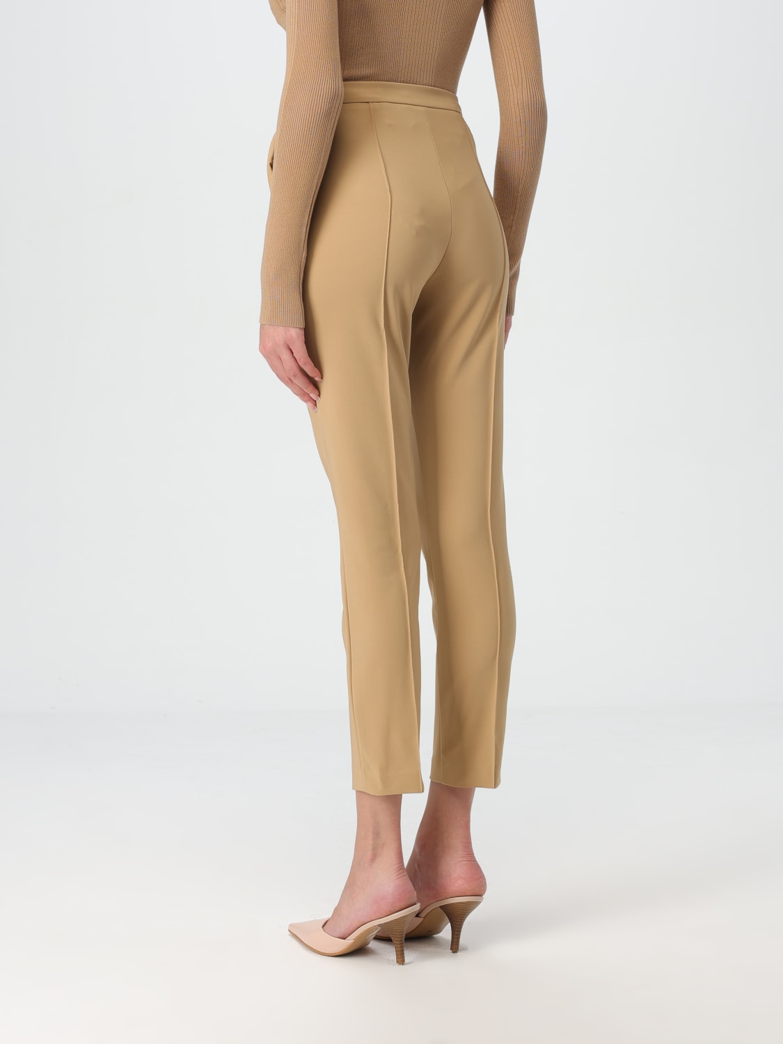 Giglio Pantalone In Tessuto Tecnico Con Morsetto Elisabetta Franchi