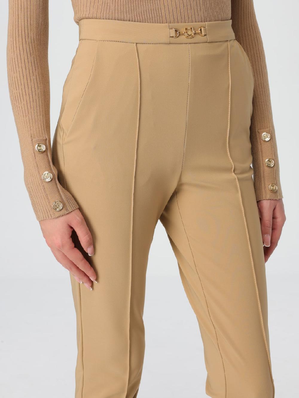 Giglio Pantalone In Tessuto Tecnico Con Morsetto Elisabetta Franchi