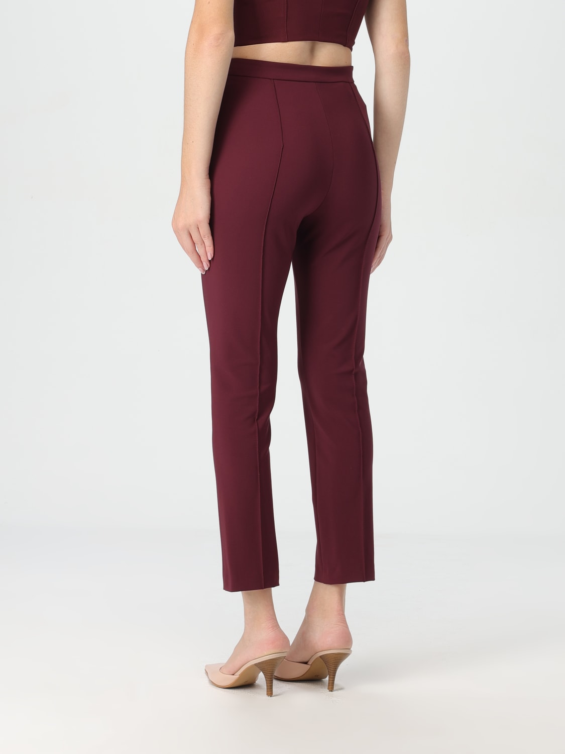 Giglio Pantalone In Tessuto Tecnico Con Morsetto Elisabetta Franchi