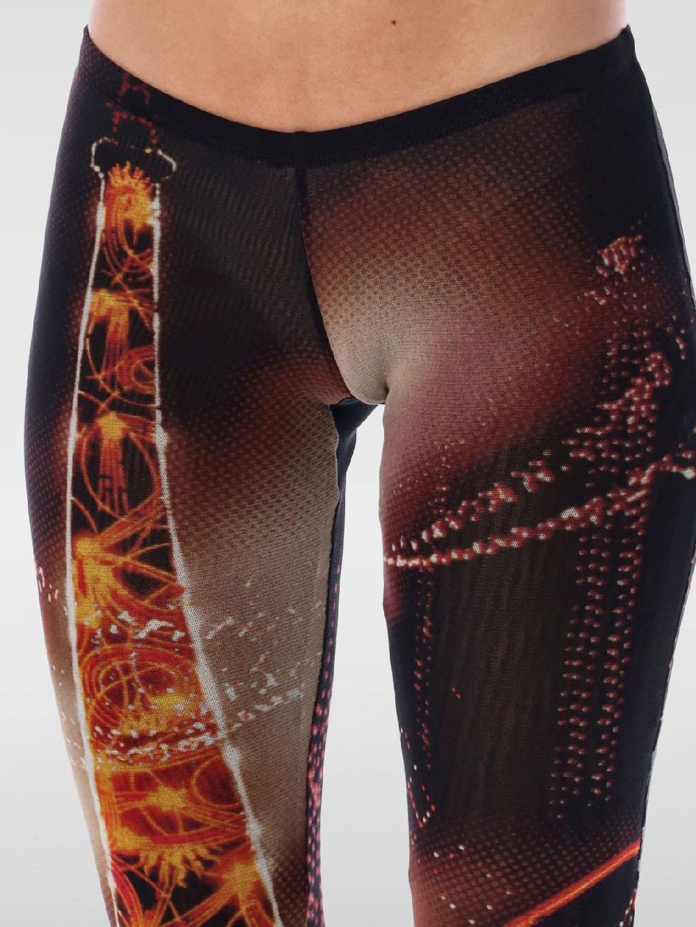 Giglio Pantalone Jean Paul Gaultier In Nylon Stampato