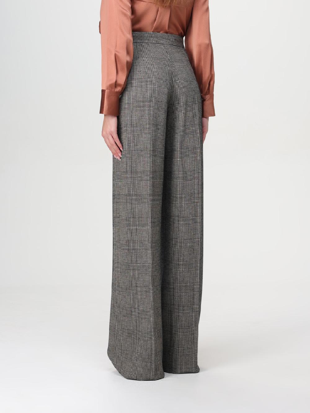 Giglio Pantalone Max Mara In Jersey Di Lana Con Motivo Principe Di Galles