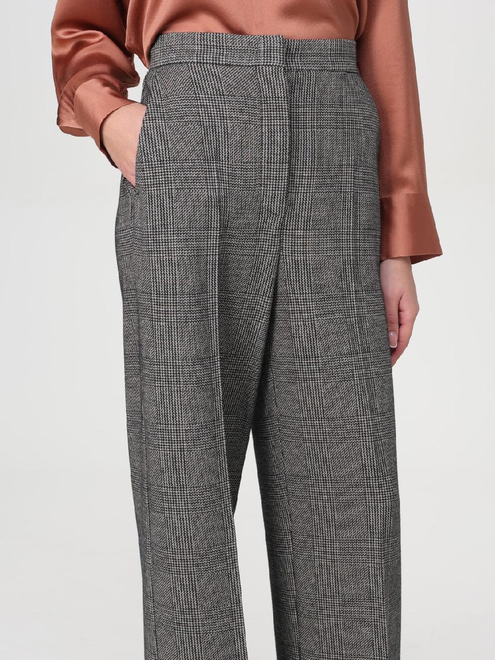 Giglio Pantalone Max Mara In Jersey Di Lana Con Motivo Principe Di Galles