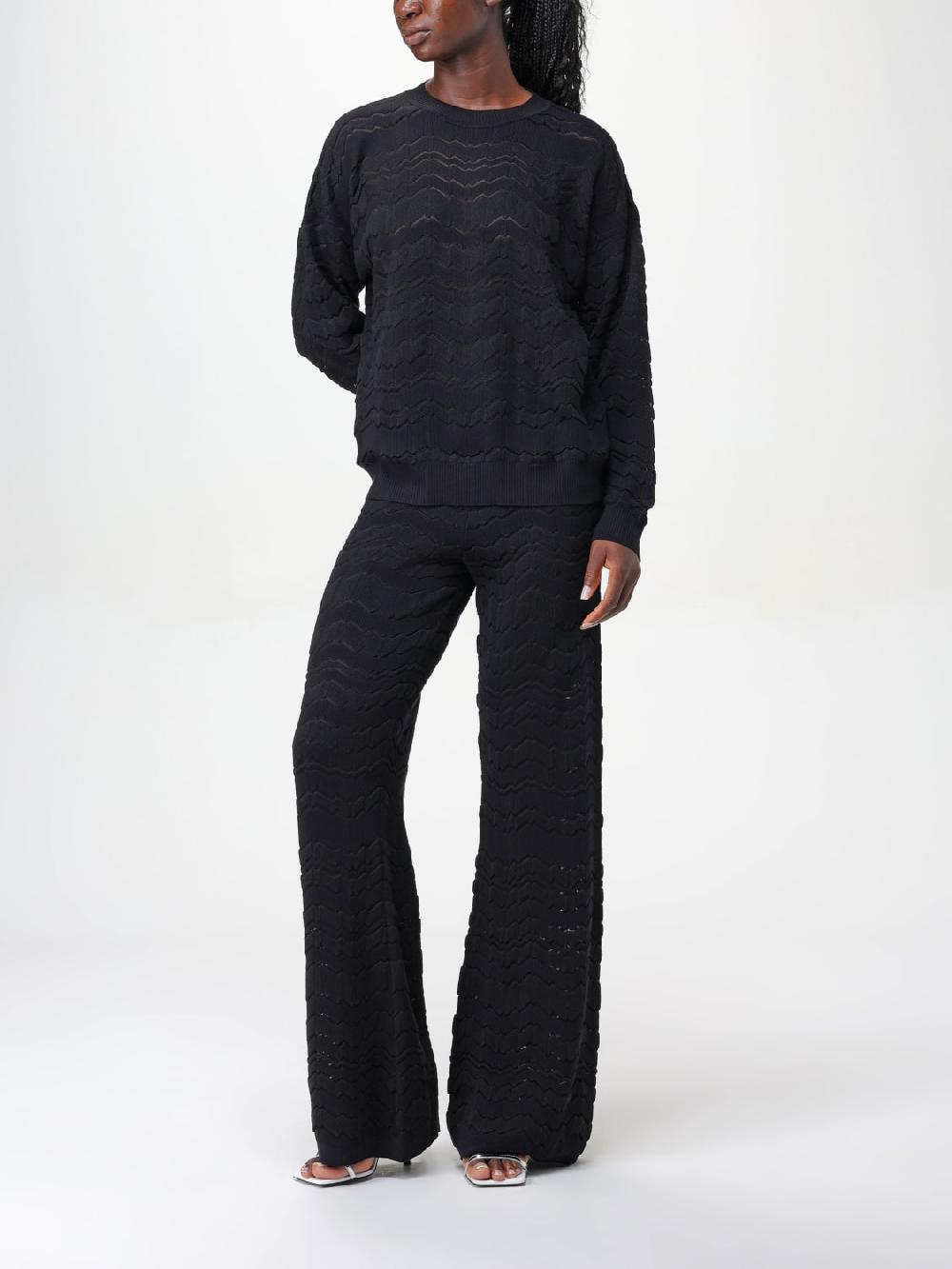 Giglio Pantalone Missoni In Maglia Di Lana Con Motivo Zig Zah Jacquard