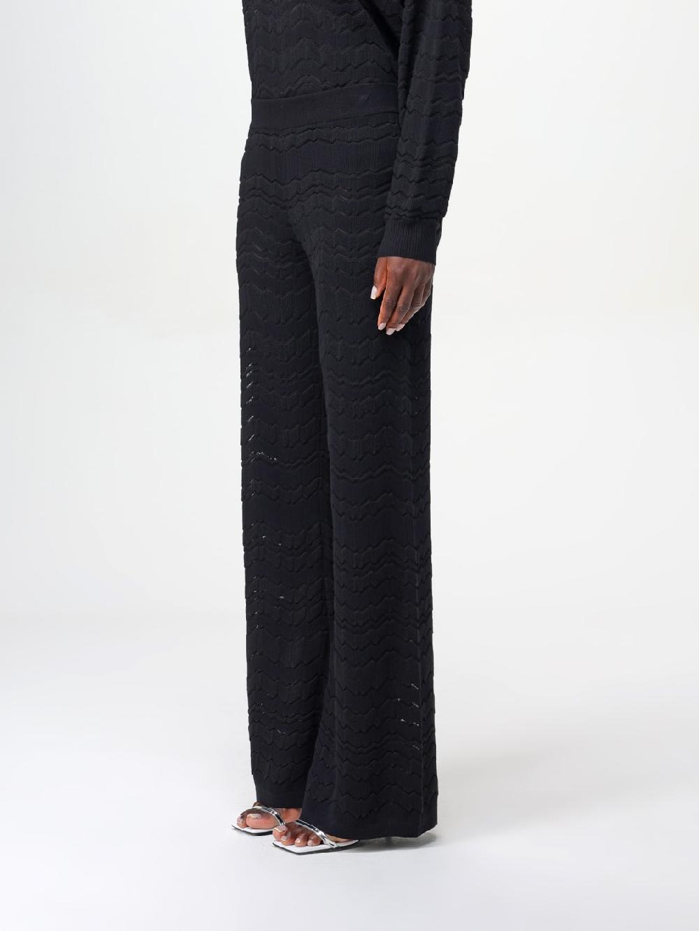 Giglio Pantalone Missoni In Maglia Di Lana Con Motivo Zig Zah Jacquard