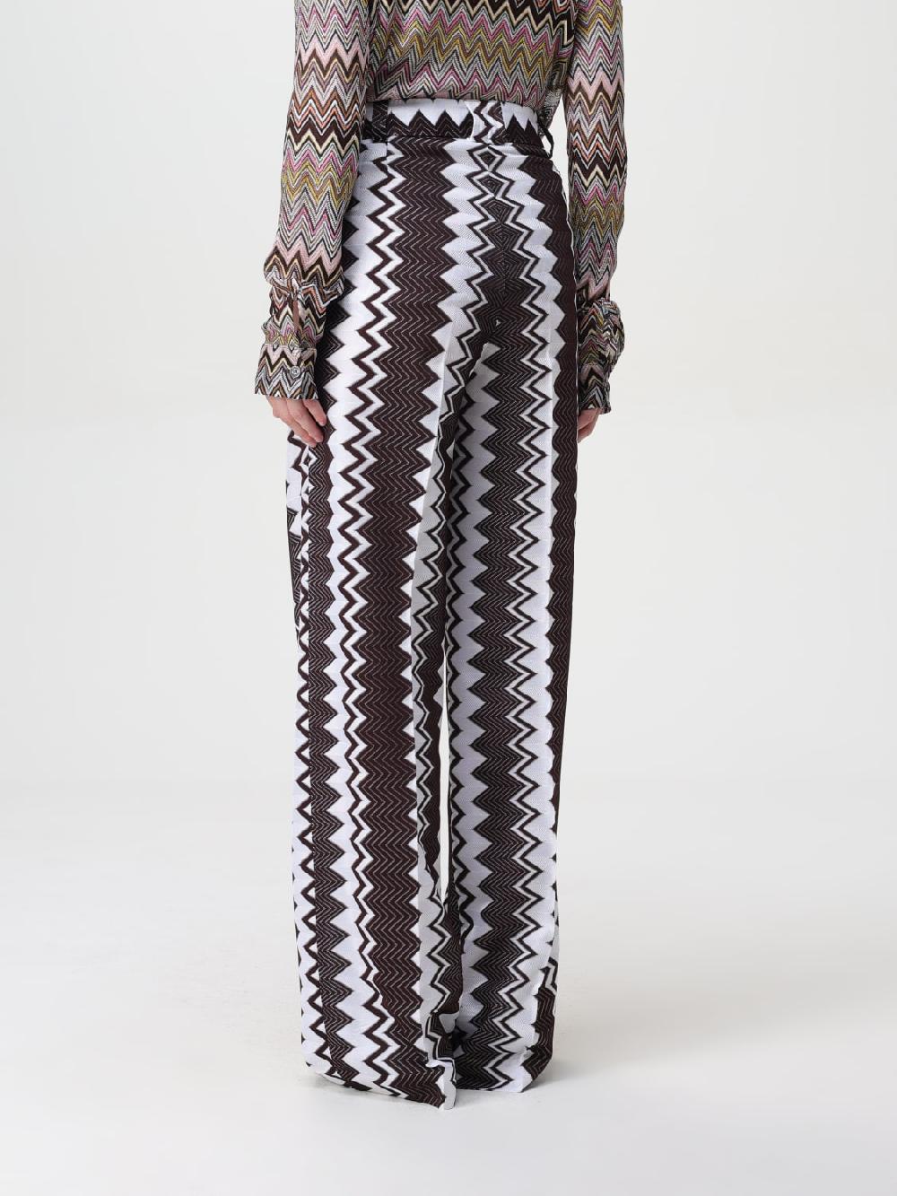 Giglio Pantalone Missoni In Viscosa Con Motivo A Zig Zag