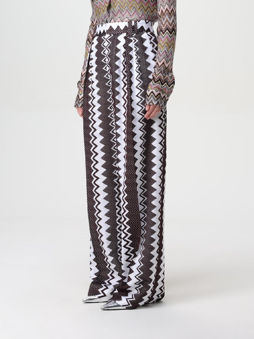 Giglio Pantalone Missoni In Viscosa Con Motivo A Zig Zag