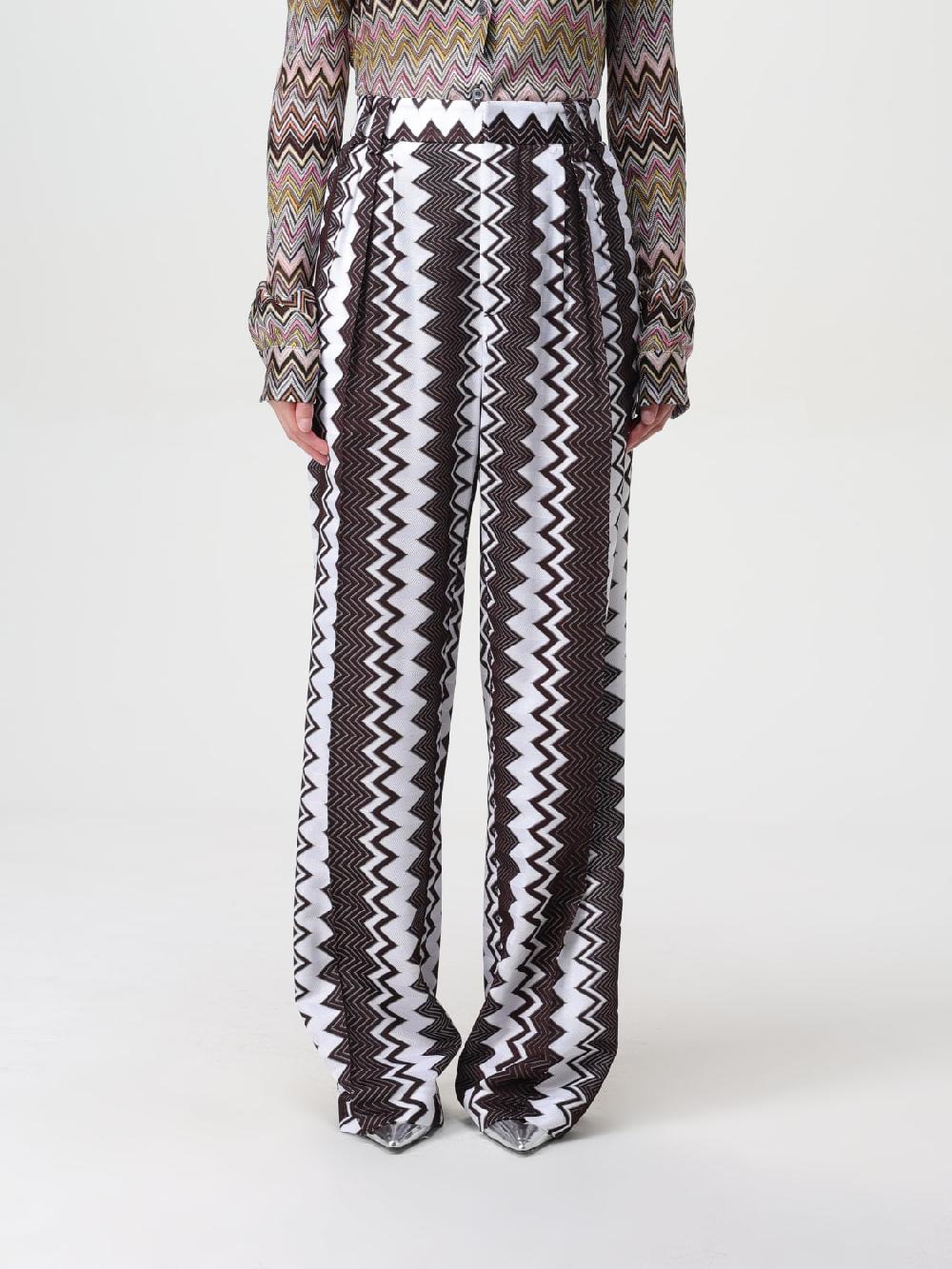 Giglio Pantalone Missoni in viscosa con motivo a zig zag