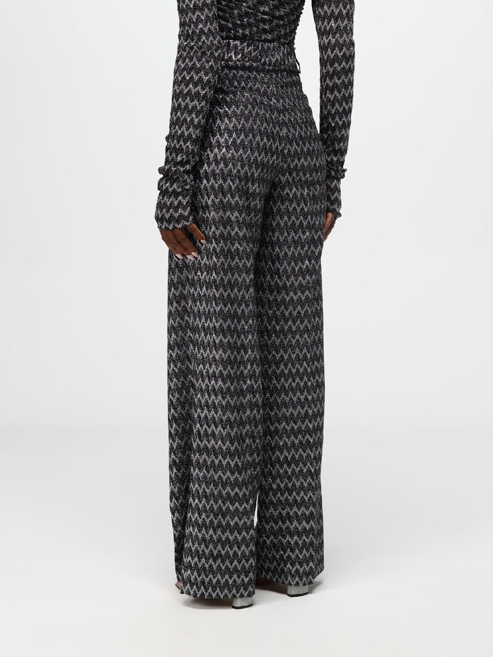 Giglio Pantalone Missoni In Viscosa E Tessuto Lamè Con Motivo A Zig Zag Jacquard