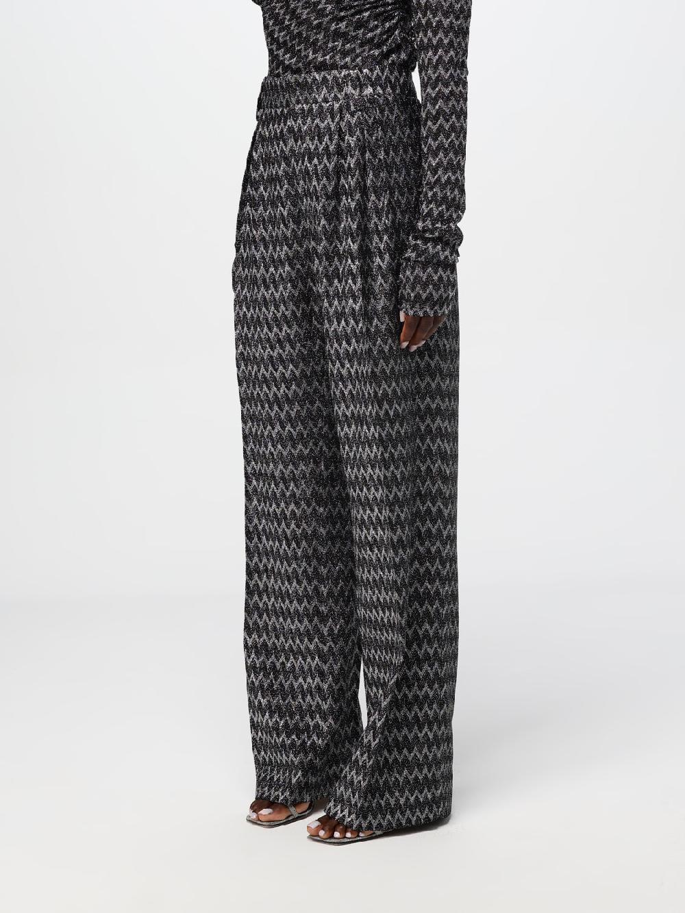 Giglio Pantalone Missoni In Viscosa E Tessuto Lamè Con Motivo A Zig Zag Jacquard