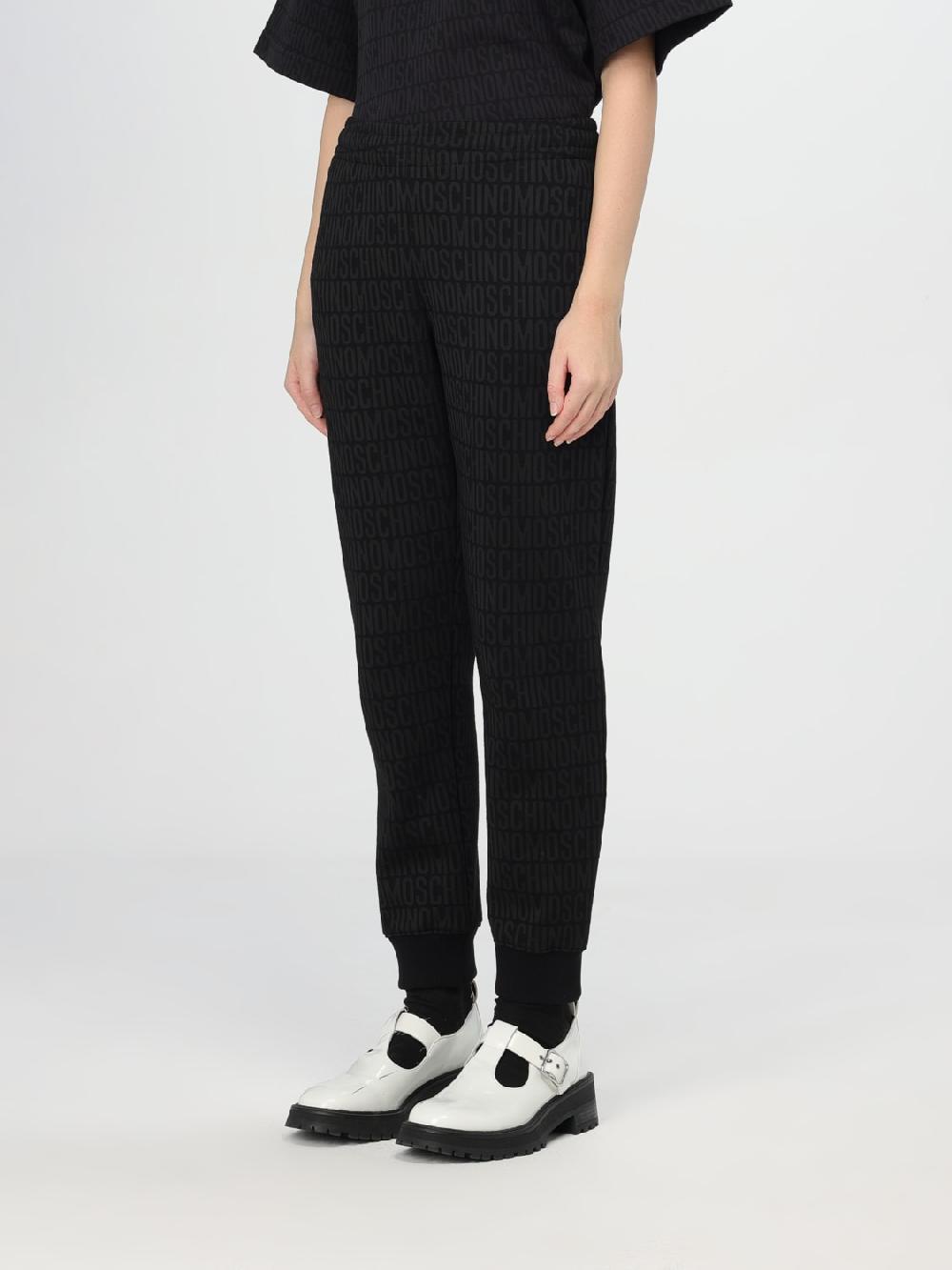 Giglio Pantalone Moschino Couture In Cotone Con Logo