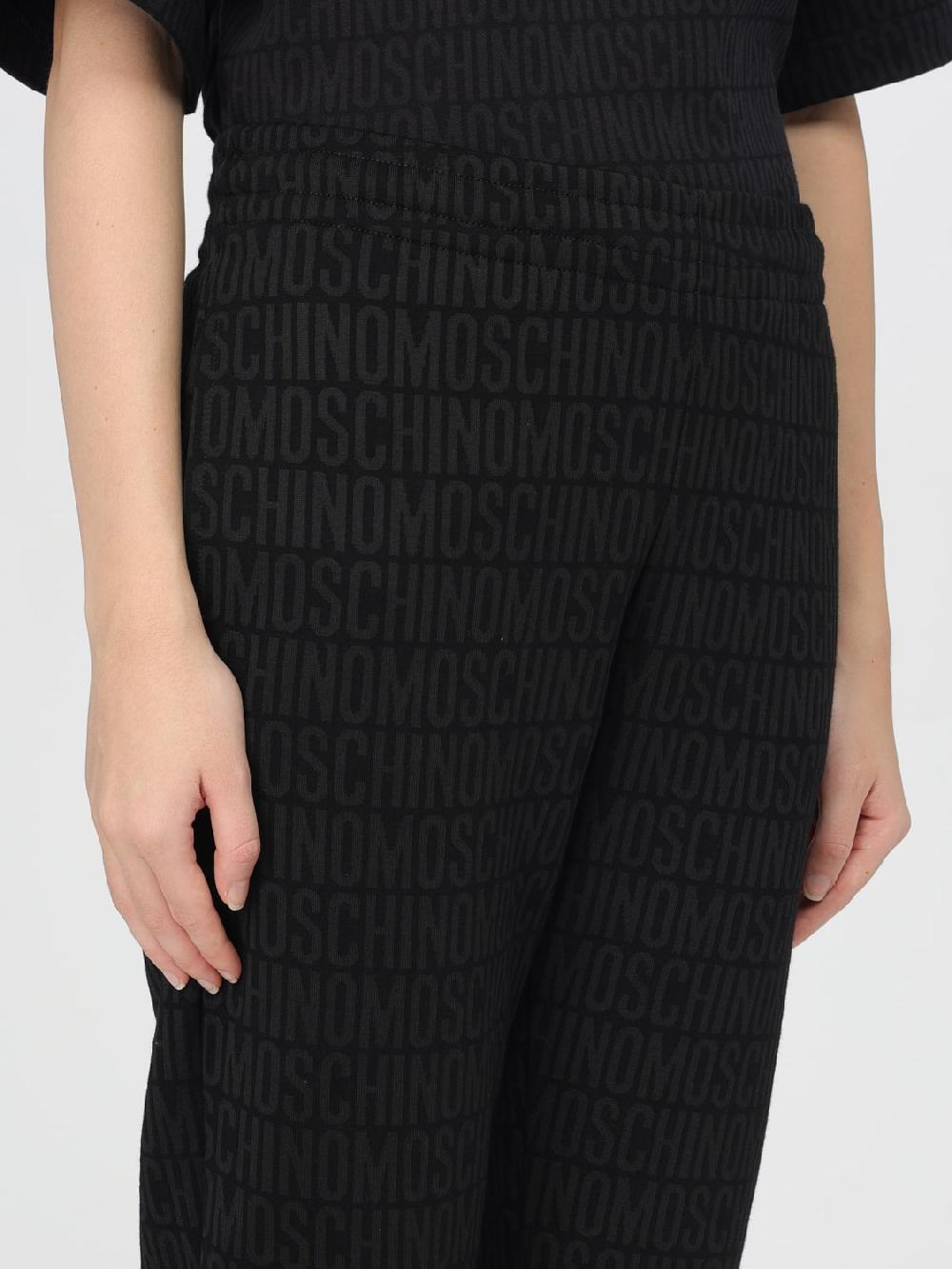Giglio Pantalone Moschino Couture In Cotone Con Logo