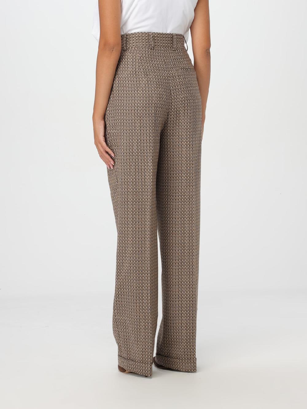 Giglio Pantalone Moschino Couture In Lana Vergine Con Motivo Jacquard