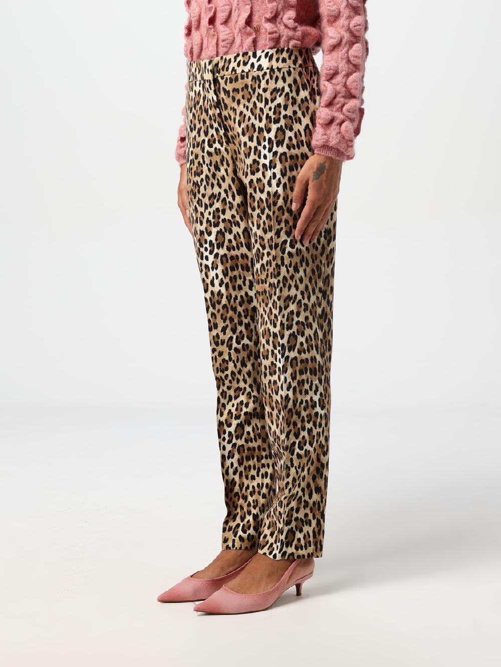 Giglio Pantalone Moschino Couture In Viscosa Animalier