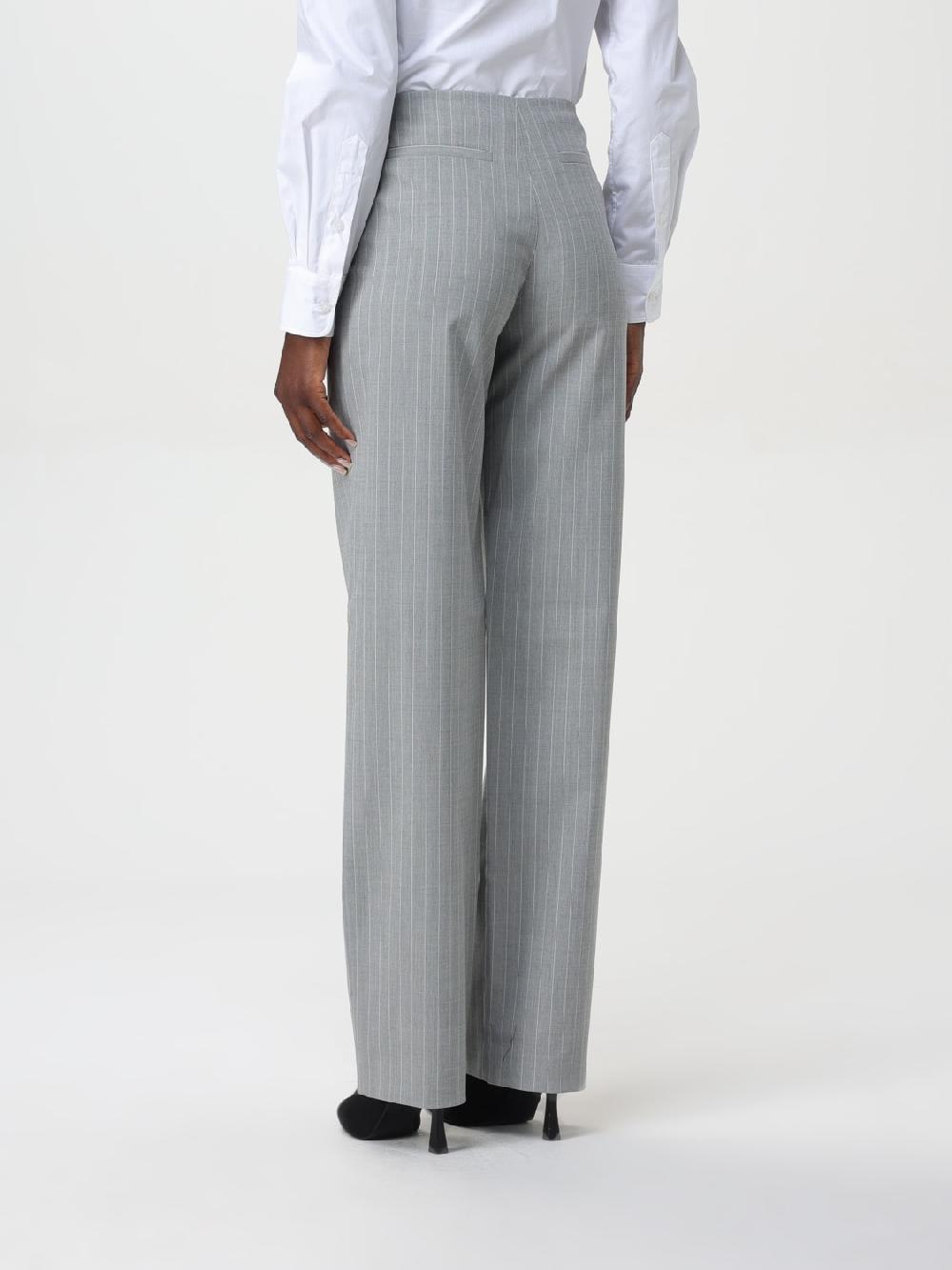 Giglio Pantalone Moschino Jeans Gessato In Misto Lana