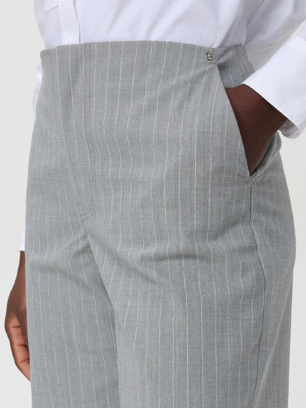 Giglio Pantalone Moschino Jeans Gessato In Misto Lana