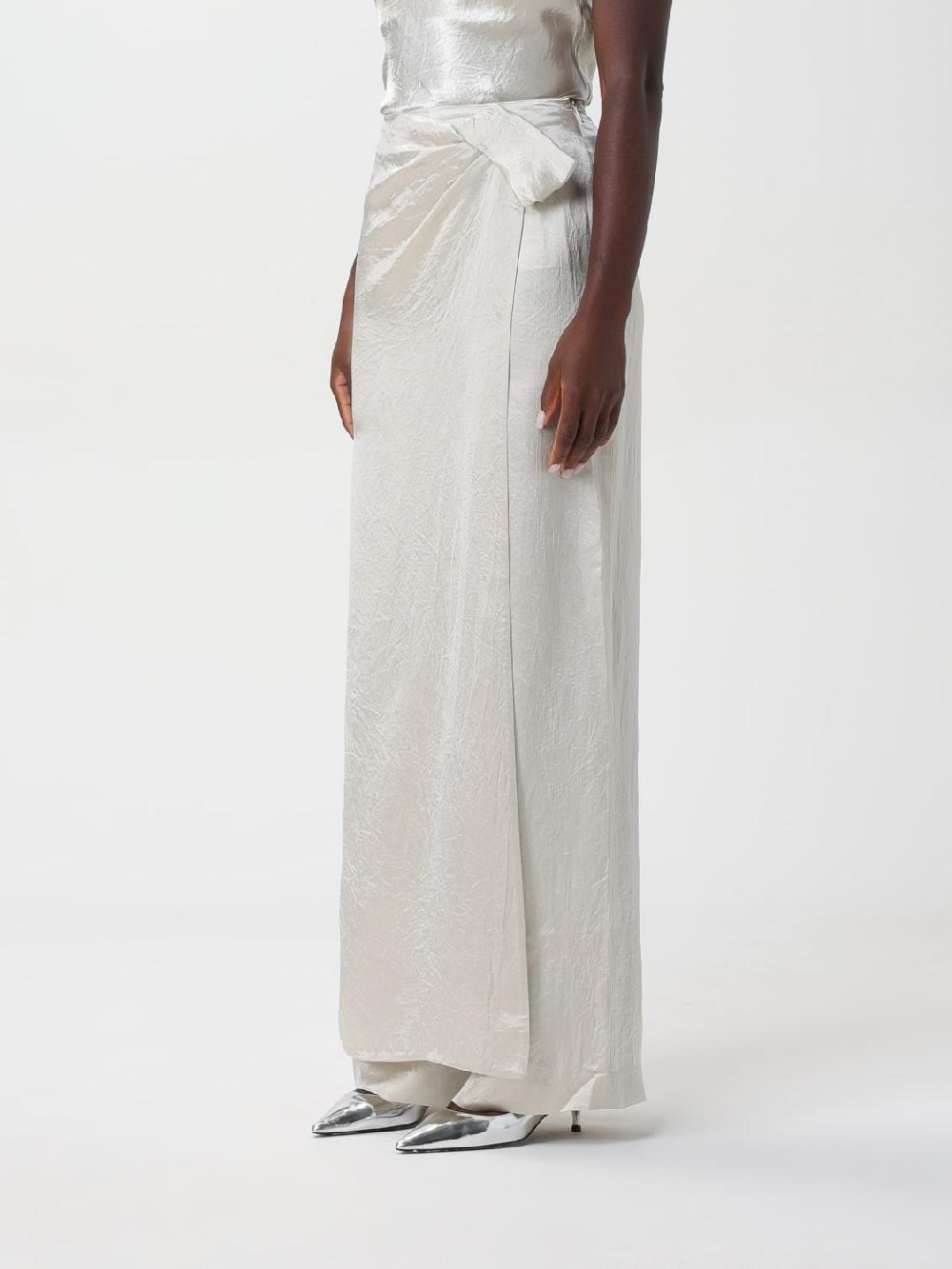 Giglio Pantalone Nanushka In Satin Con Pannello Pareo