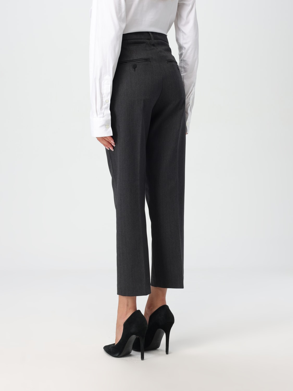 Giglio Pantalone Nima Dondup In Lana Vergine E Cotone