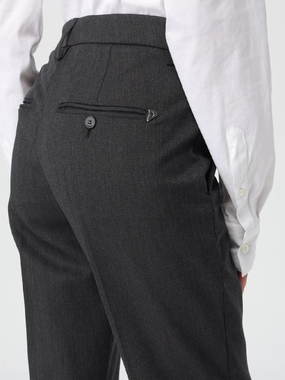 Giglio Pantalone Nima Dondup In Lana Vergine E Cotone