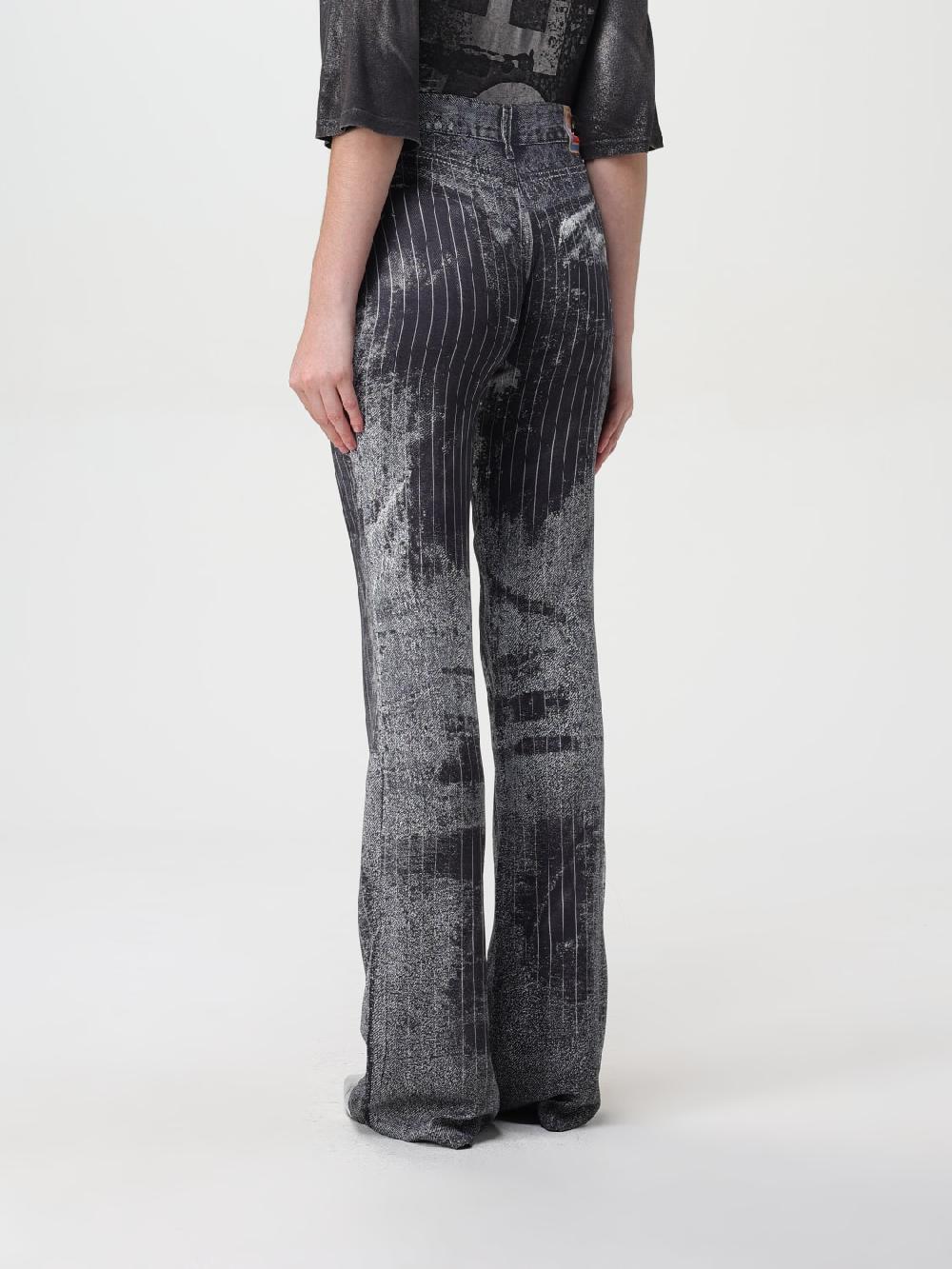 Giglio Pantalone P-Retty Diesel In Raso Stretch Con Stampa Gessata